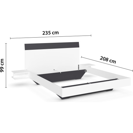 rauch Slaapkamerserie Monza met draaideurkast breedte 226 cm, bedcombinatie in 2 breedtematen afbeelding2 - 1