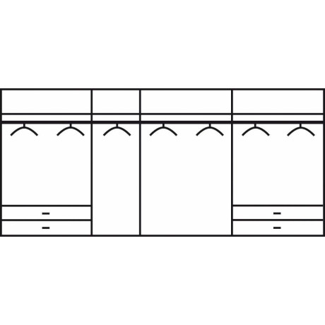 rauch Zweefdeurkast Fulda met synchrone opening afbeelding2 - 1