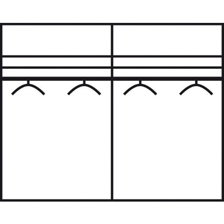 rauch Zweefdeurkast Imperial in 8 breedtes en 3 hoogtes afbeelding2 - 1