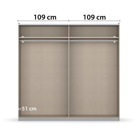 rauch Zweefdeurkast Kledingkast draaideurkast kast garderobe KRONACH TOPSELLER met spiegel en veel opbergruimte, metalen greepstrips, made in germany afbeelding2 - 1