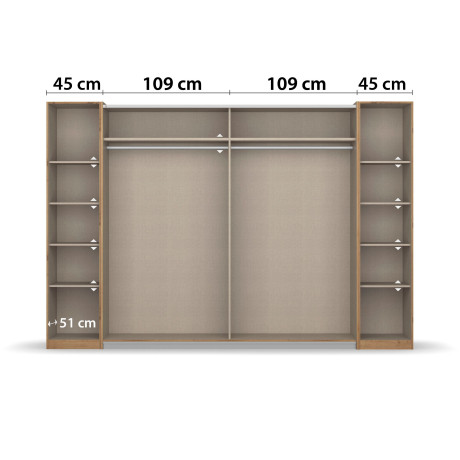 rauch Zweefdeurkast Kronach met draaideuren en schuifdeuren en veel legplanken made in germany afbeelding2 - 1