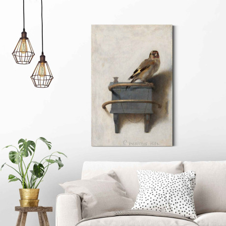 Reinders! Artprint de distelvink Carel Fabritius - vogel - kunst - Mauritshuis afbeelding2 - 1