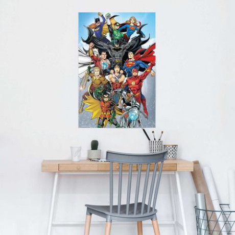 Reinders! Poster DC Comics Helden Superman Wonderwoman Flash Batman afbeelding2 - 1