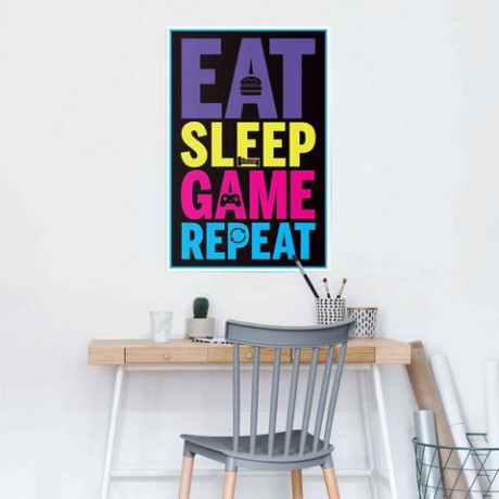 Reinders! Poster Eat sleep game repeat afbeelding2 - 1