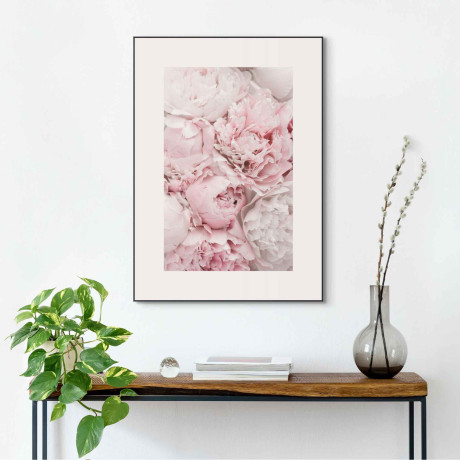 Reinders! Wanddecoratie Ingelijste print pioenrozen bloemen - romantisch afbeelding2 - 1