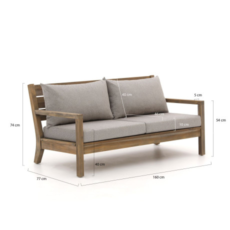 ROUGH Batang lounge tuinbank 160cm - Laagste prijsgarantie! afbeelding2 - 1