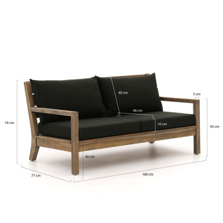 ROUGH Batang lounge tuinbank 160cm - Laagste prijsgarantie! afbeelding2 - 1
