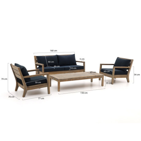 ROUGH Batang stoel-bank loungeset 4-delig - Laagste prijsgarantie! afbeelding2 - 1