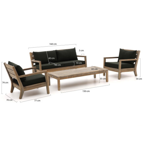 ROUGH Batang stoel-bank loungeset 4-delig - Laagste prijsgarantie! afbeelding2 - 1