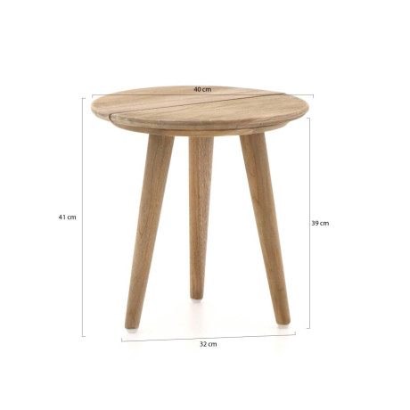 ROUGH-K bijzet tuintafel  ø 40cm - Laagste prijsgarantie! afbeelding2 - 1