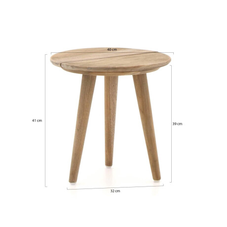 ROUGH-K bijzet tuintafel ø 40cm - Laagste prijsgarantie! afbeelding2 - 1