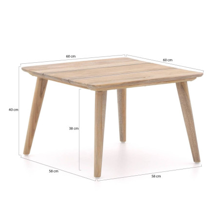 ROUGH-K lounge tuintafel 60x60x40cm - Laagste prijsgarantie! afbeelding2 - 1