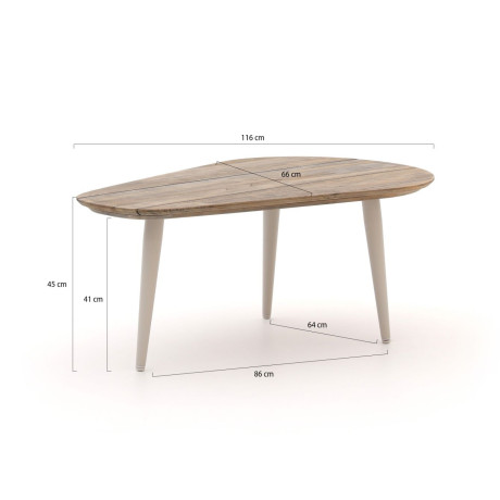 ROUGH-K lounge tuintafel 66x116x45cm - Laagste prijsgarantie! afbeelding2 - 1