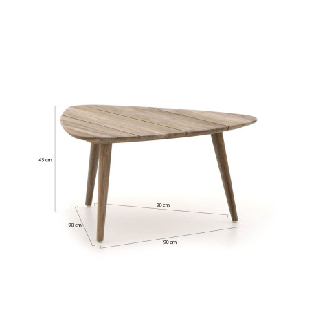 ROUGH-K lounge tuintafel 90x90x90x45cm - Laagste prijsgarantie! afbeelding2 - 1