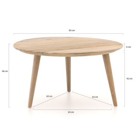 ROUGH-K lounge tuintafel  ø 85cm - Laagste prijsgarantie! afbeelding2 - 1