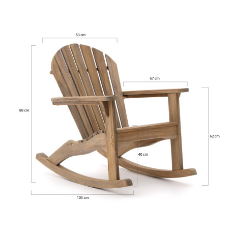 ROUGH-S Adirondack schommelstoel - Laagste prijsgarantie! afbeelding2 - 1