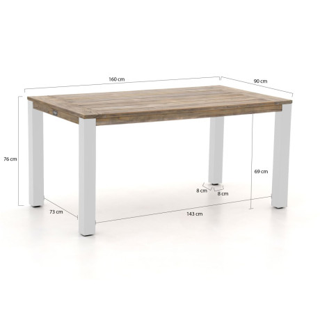 ROUGH-S dining tuintafel 160x90x76cm - Laagste prijsgarantie! afbeelding2 - 1