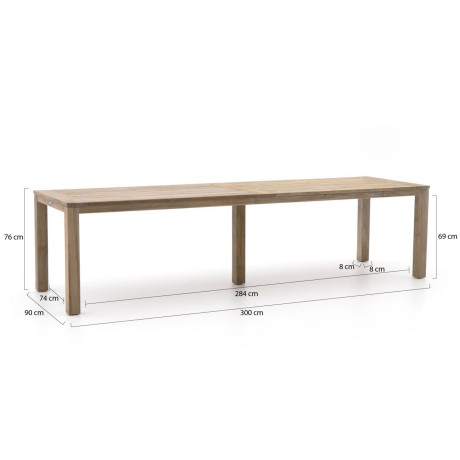 ROUGH-S dining tuintafel 300x90x76cm - Laagste prijsgarantie! afbeelding2 - 1