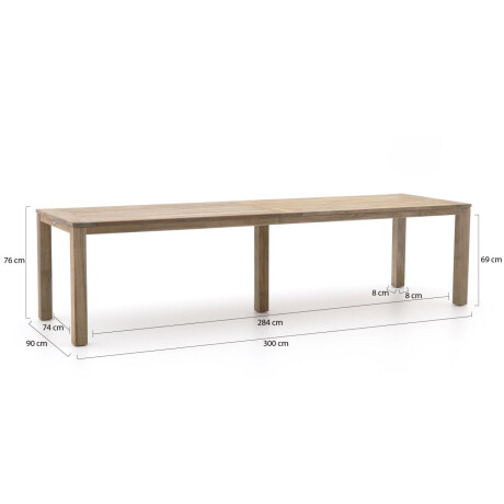 ROUGH-S dining tuintafel 300x90x76cm - Laagste prijsgarantie! afbeelding2 - 1