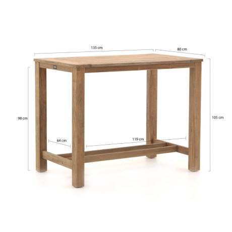 ROUGH-X bartafel 135x80x105cm - Laagste prijsgarantie! afbeelding2 - 1