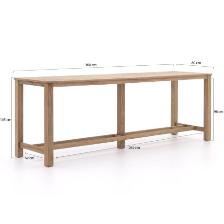 ROUGH-X bartafel 300x80x105cm - Laagste prijsgarantie! afbeelding2 - 1