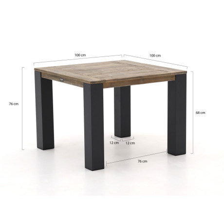 ROUGH-X dining tuintafel 100x100x76cm - Laagste prijsgarantie! afbeelding2 - 1