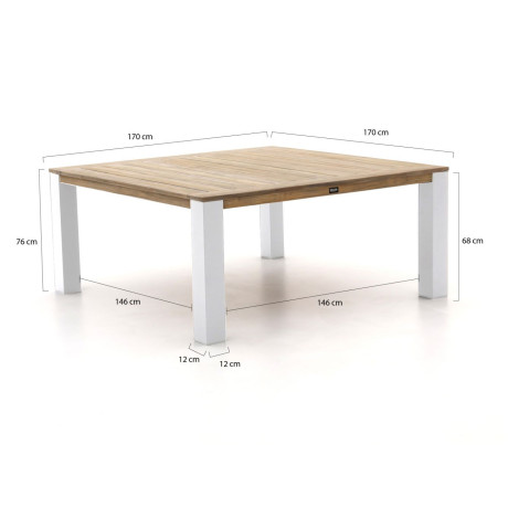 ROUGH-X dining tuintafel 170x170x76cm - Laagste prijsgarantie! afbeelding2 - 1