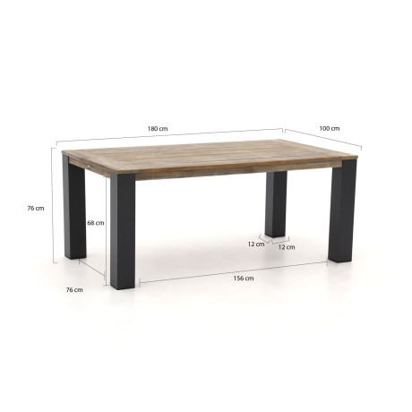 ROUGH-X dining tuintafel 180x100x76cm - Laagste prijsgarantie! afbeelding2 - 1