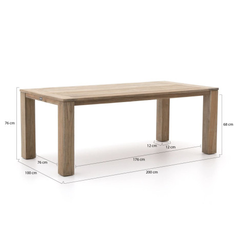 ROUGH-X dining tuintafel 200x100x76cm - Laagste prijsgarantie! afbeelding2 - 1