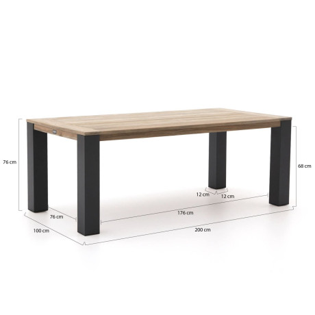 ROUGH-X dining tuintafel 200x100x76cm - Laagste prijsgarantie! afbeelding2 - 1