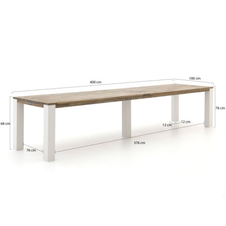 ROUGH-X dining tuintafel 400x100x76cm - Laagste prijsgarantie! afbeelding2 - 1