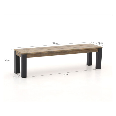 ROUGH-X picknickbank 170x42x45cm - Laagste prijsgarantie! afbeelding2 - 1