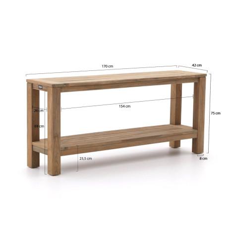 ROUGH-X sidetable 170x42x75cm - Laagste prijsgarantie! afbeelding2 - 1