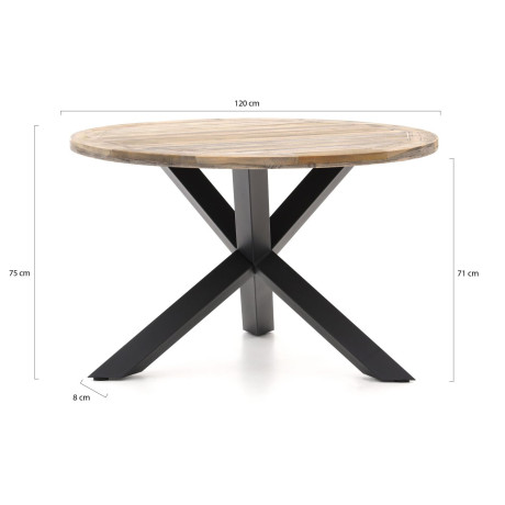 ROUGH-Y dining tuintafel ø 120cm (h:75cm) - Laagste prijsgarantie! afbeelding2 - 1