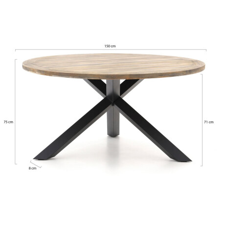 ROUGH-Y dining tuintafel ø 150cm (h:75cm) - Laagste prijsgarantie! afbeelding2 - 1