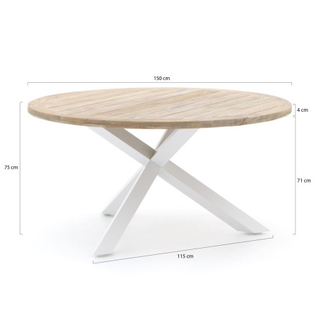 ROUGH-Y dining tuintafel ø 150cm (h:75cm) - Laagste prijsgarantie! afbeelding2 - 1