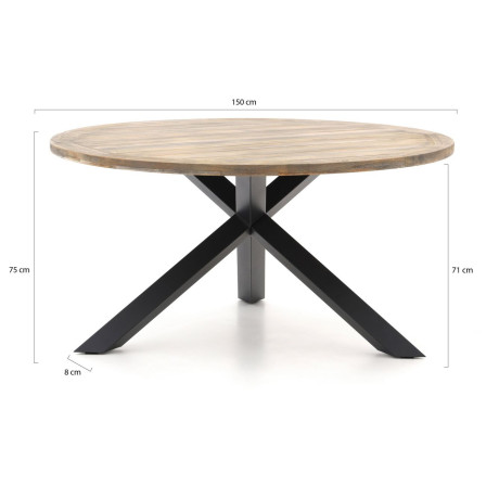 ROUGH-Y dining tuintafel ø 150cm (h:75cm) - Laagste prijsgarantie! afbeelding2 - 1