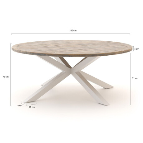 ROUGH-Y dining tuintafel ø 180cm (h:75cm) - Laagste prijsgarantie! afbeelding2 - 1