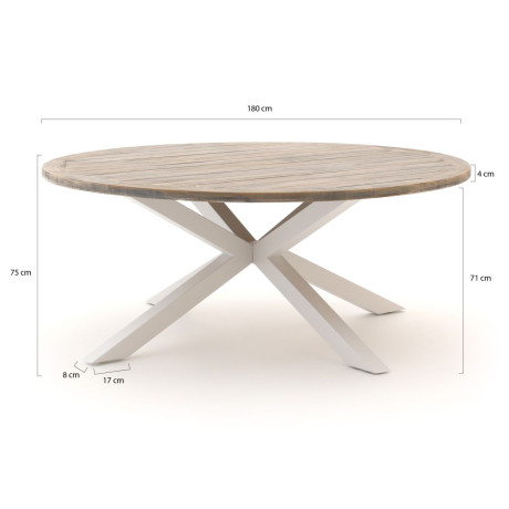 ROUGH-Y dining tuintafel ø 180cm (h:75cm) - Laagste prijsgarantie! afbeelding2 - 1