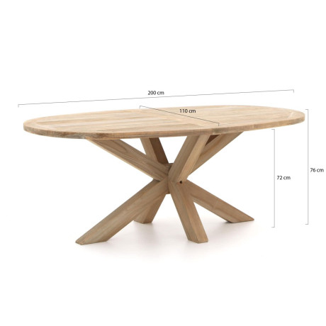 ROUGH-Y Ellips dining tuintafel 200x110cm - Laagste prijsgarantie! afbeelding2 - 1