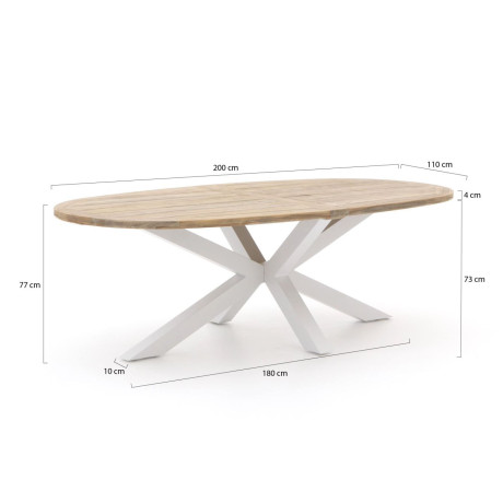 ROUGH-Y Ellips dining tuintafel 200x110cm - Laagste prijsgarantie! afbeelding2 - 1