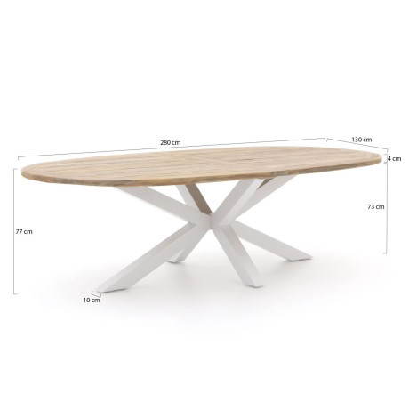 ROUGH-Y Ellips dining tuintafel 280x130cm - Laagste prijsgarantie! afbeelding2 - 1