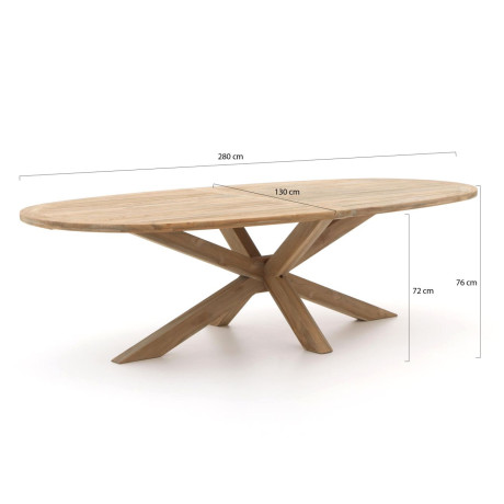 ROUGH-Y Ellips dining tuintafel 280x130cm - Laagste prijsgarantie! afbeelding2 - 1