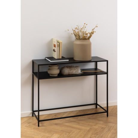 Roy metalen sidetable zwart - 100 x 35 cm afbeelding2 - 1