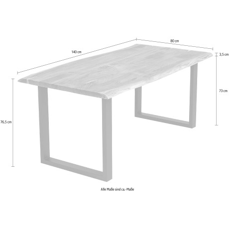 SalesFever Eettafel Massief hout geolied en tweevoudig gewaxt afbeelding2 - 1