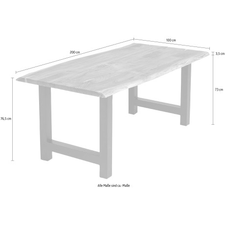 SalesFever Eettafel Massief hout geolied en tweevoudig gewaxt afbeelding2 - 1