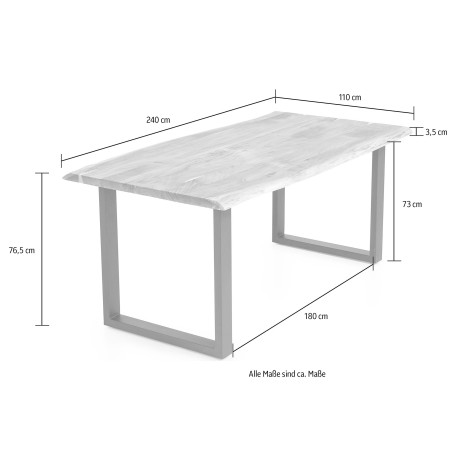 SalesFever Eettafel Massief hout geolied en tweevoudig gewaxt afbeelding2 - 1