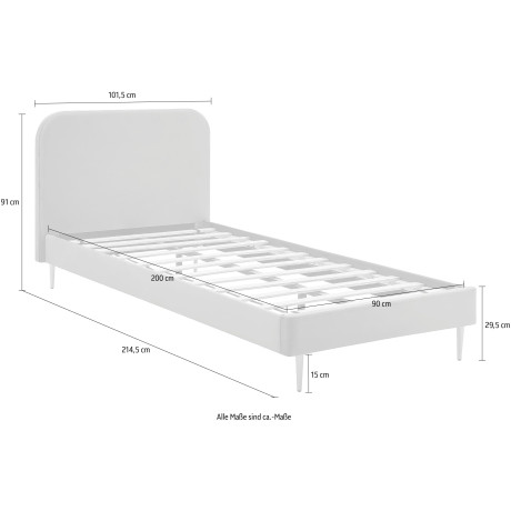 SalesFever Gestoffeerd bed Poten chroom goudkleur afbeelding2 - 1