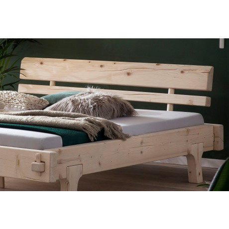 SalesFever Houten bed van massief vurenhout, balkenbed in authentieke look, in landhuis stijl afbeelding2 - 1