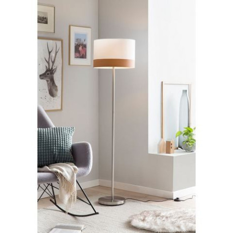 SalesFever Staande lamp Jannes Decor lampenkap in hout-look afbeelding2 - 1